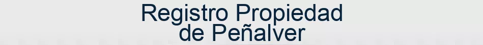 Registro Propiedad de Peñalver