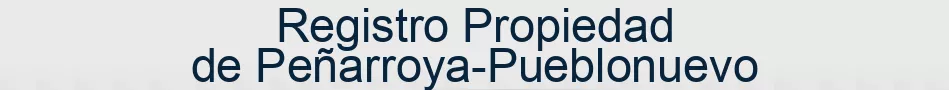Registro Propiedad de Peñarroya-Pueblonuevo