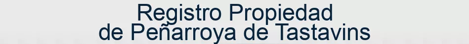 Registro Propiedad de Peñarroya de Tastavins