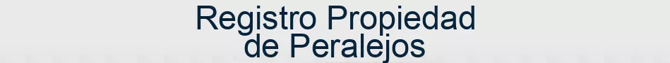 Registro Propiedad de Peralejos