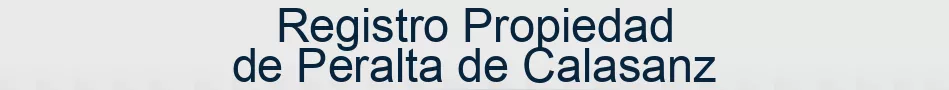 Registro Propiedad de Peralta de Calasanz
