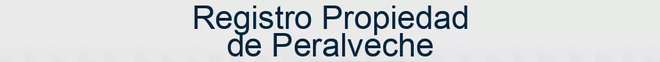 Registro Propiedad de Peralveche