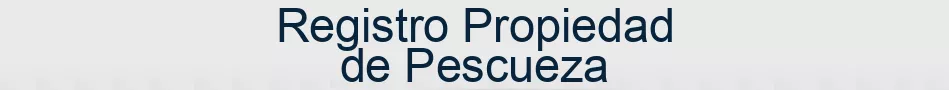Registro Propiedad de Pescueza