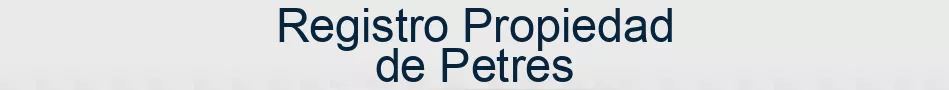Registro Propiedad de Petres