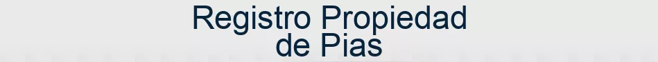 Registro Propiedad de Pias
