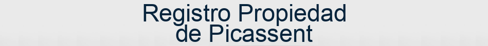 Registro Propiedad de Picassent