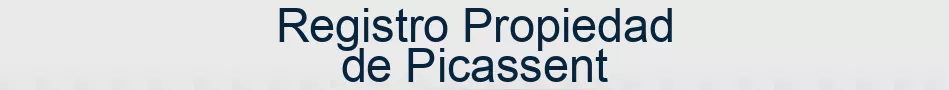 Registro Propiedad de Picassent