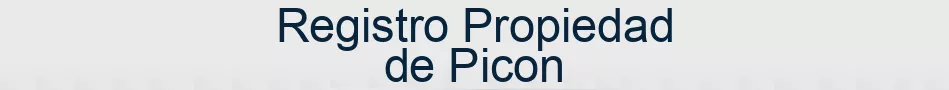 Registro Propiedad de Picon