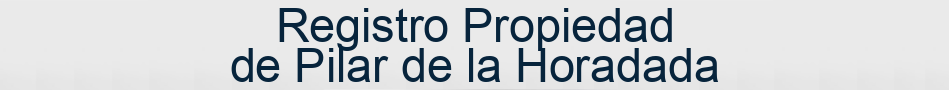 Registro Propiedad de Pilar de la Horadada