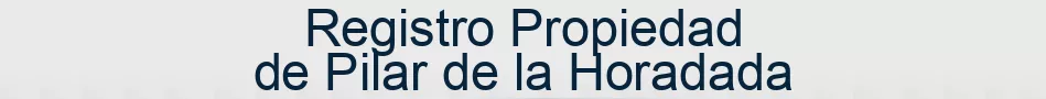 Registro Propiedad de Pilar de la Horadada
