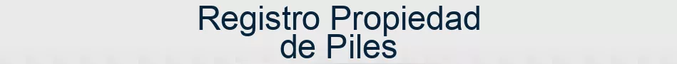 Registro Propiedad de Piles