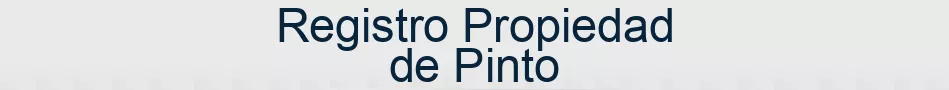 Registro Propiedad de Pinto