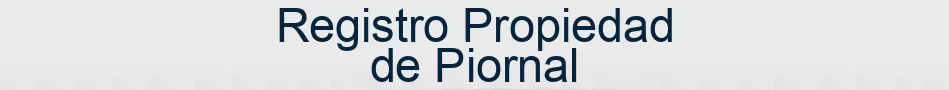Registro Propiedad de Piornal