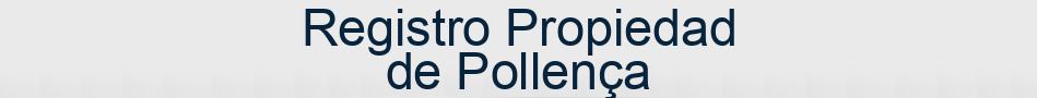 Registro Propiedad de Pollença