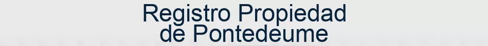 Registro Propiedad de Pontedeume