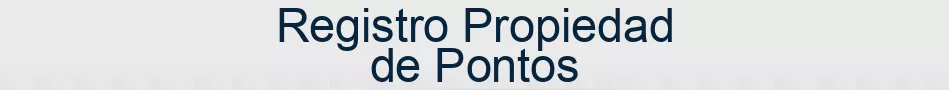 Registro Propiedad de Pontos