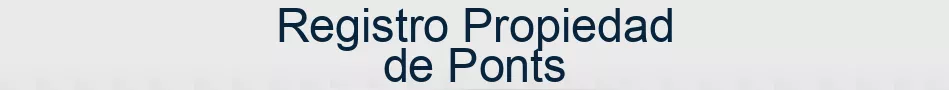 Registro Propiedad de Ponts