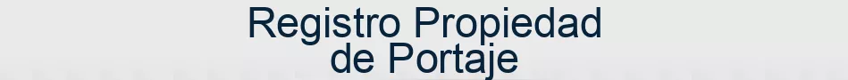 Registro Propiedad de Portaje