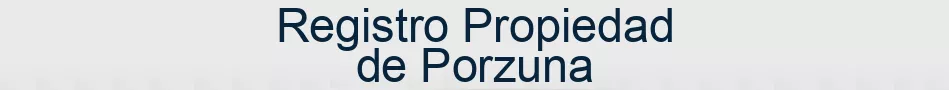 Registro Propiedad de Porzuna