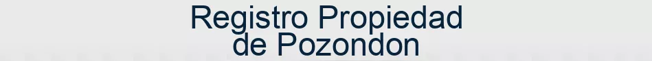 Registro Propiedad de Pozondon