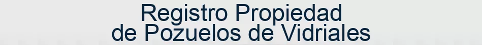 Registro Propiedad de Pozuelos de Vidriales