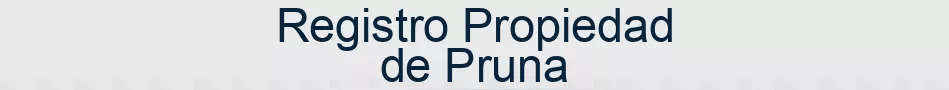 Registro Propiedad de Pruna