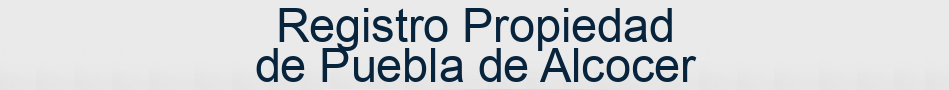 Registro Propiedad de Puebla de Alcocer