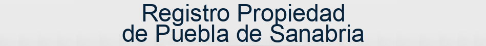 Registro Propiedad de Puebla de Sanabria