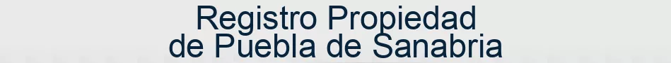 Registro Propiedad de Puebla de Sanabria