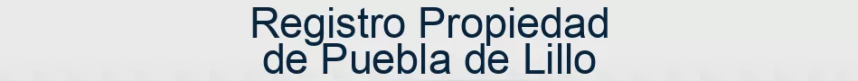 Registro Propiedad de Puebla de Lillo