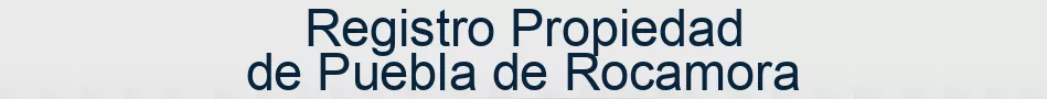 Registro Propiedad de Puebla de Rocamora