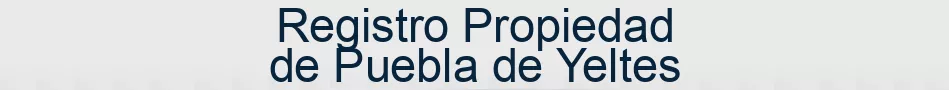 Registro Propiedad de Puebla de Yeltes