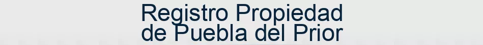 Registro Propiedad de Puebla del Prior