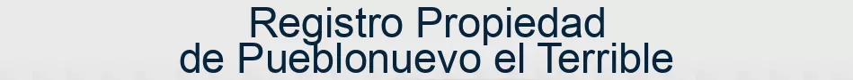 Registro Propiedad de Pueblonuevo el Terrible