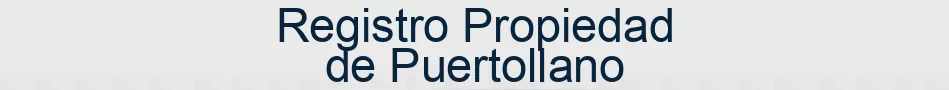 Registro Propiedad de Puertollano