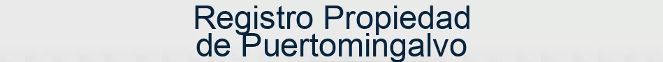 Registro Propiedad de Puertomingalvo