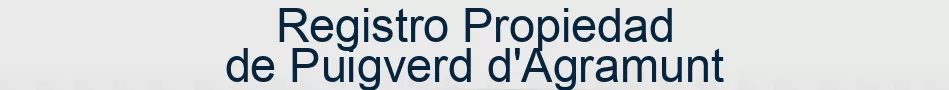Registro Propiedad de Puigverd d'Agramunt