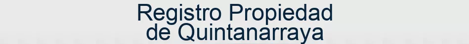 Registro Propiedad de Quintanarraya