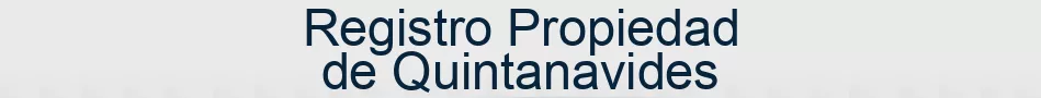 Registro Propiedad de Quintanavides