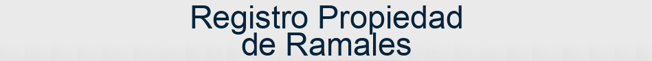 Registro Propiedad de Ramales