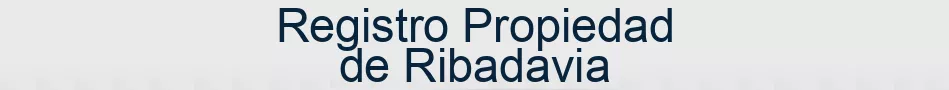 Registro Propiedad de Ribadavia