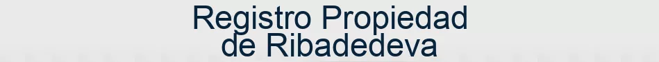 Registro Propiedad de Ribadedeva