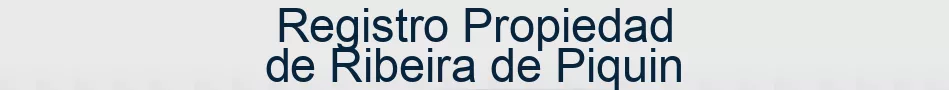 Registro Propiedad de Ribeira de Piquin