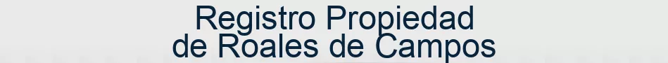 Registro Propiedad de Roales de Campos