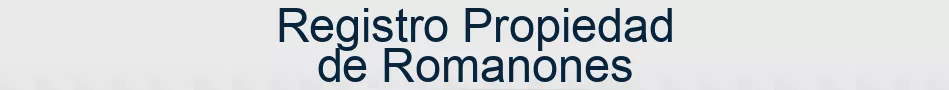 Registro Propiedad de Romanones