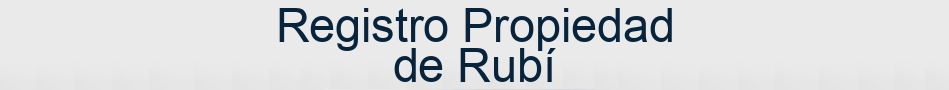 Registro Propiedad de Rubí