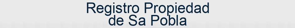 Registro Propiedad de Sa Pobla