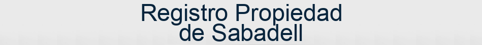 Registro Propiedad de Sabadell