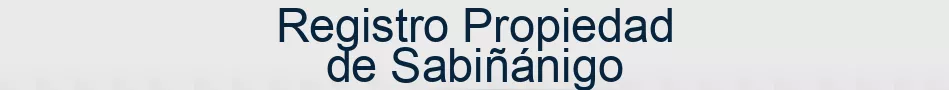 Registro Propiedad de Sabiñánigo