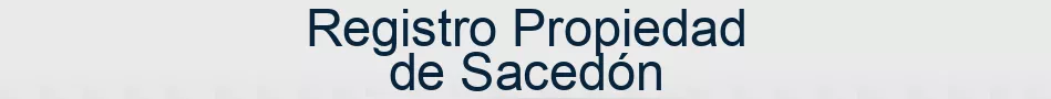 Registro Propiedad de Sacedón
